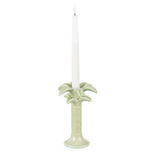 Load image into Gallery viewer, Emporium Neri Palm Candle Holder Green 11.5x11.5x18.5cm
