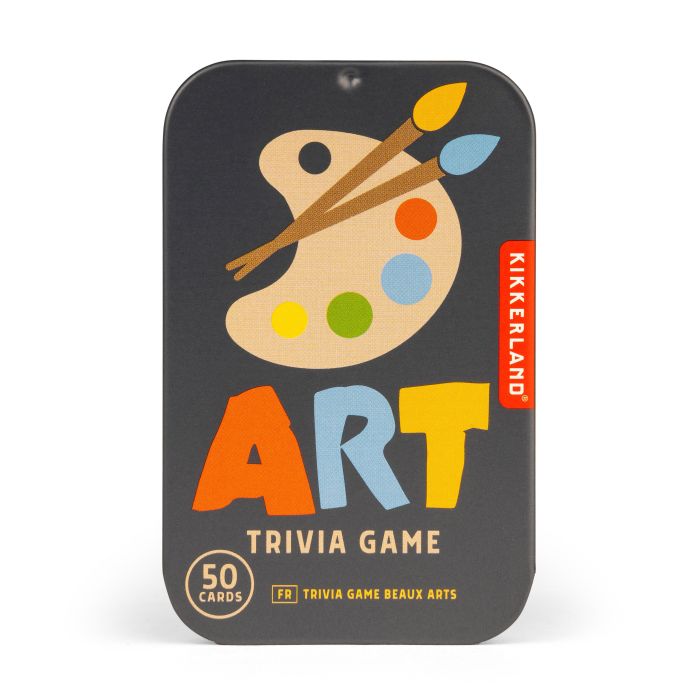 Kikkerland Art Trivia Tin Multi-Coloured 6x2x10cm