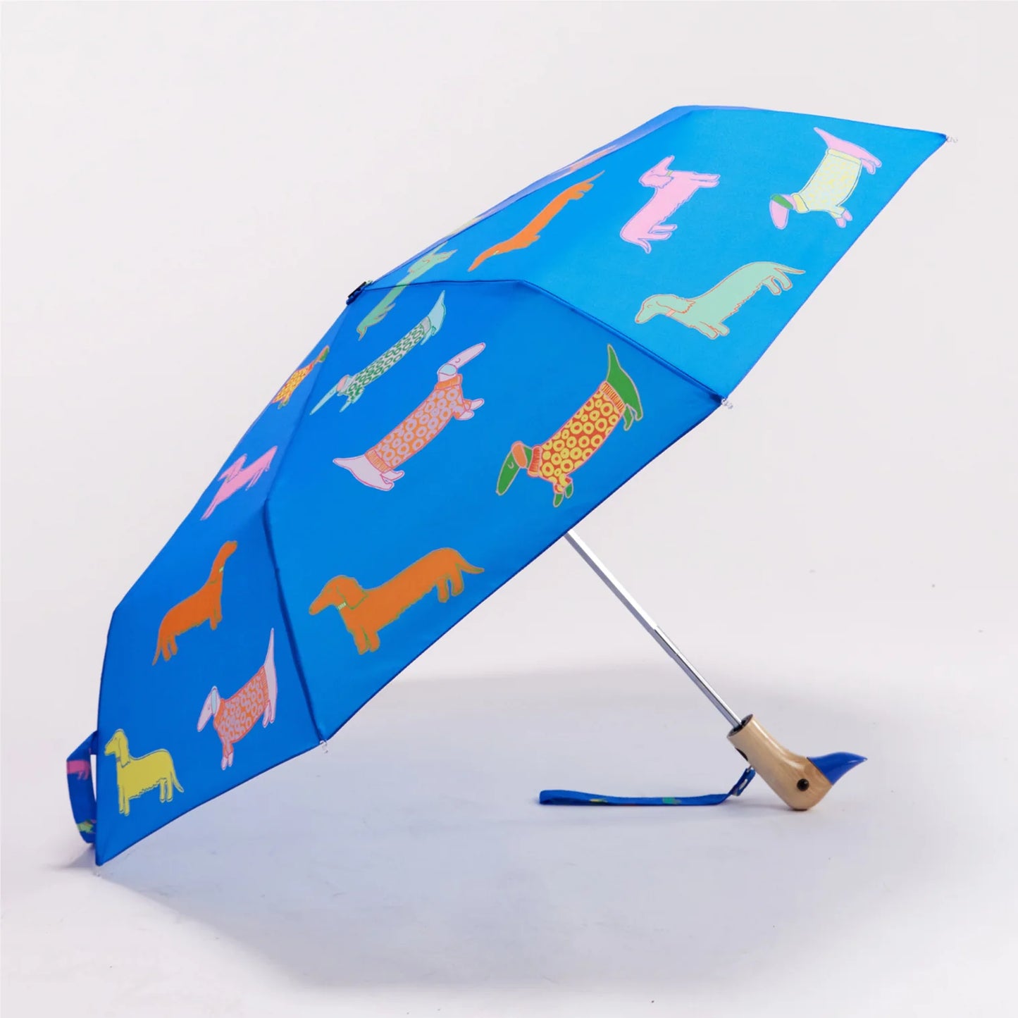 Original DuckHead Duck Umbrella Compact - Dogs in Blue Multi-Coloured