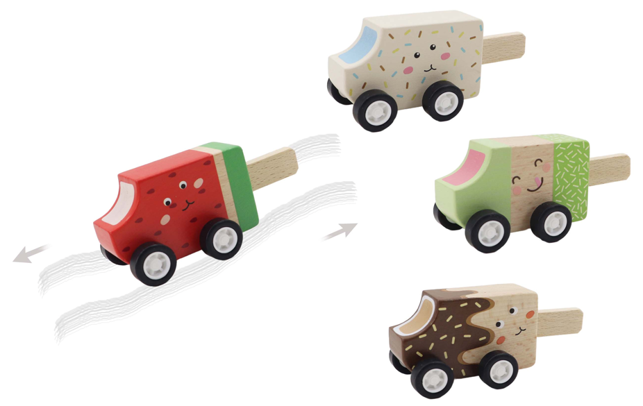 Wooden Pullback Icy Pole and Icecream 10cm (1pc)