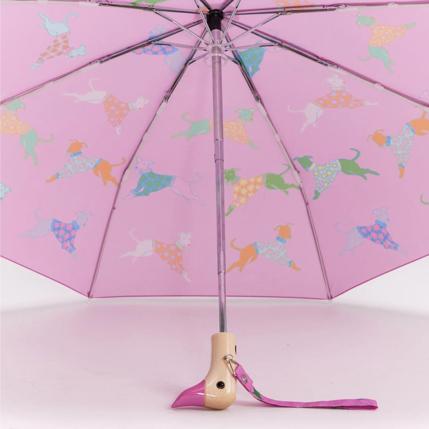 Original Duck Head Duck Umbrella Compact - Dogs in Pink Multi-Coloured