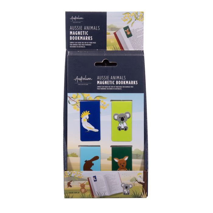 The Australian Collection Aussie Animals Magnetic Bookmarks 4pcs Set