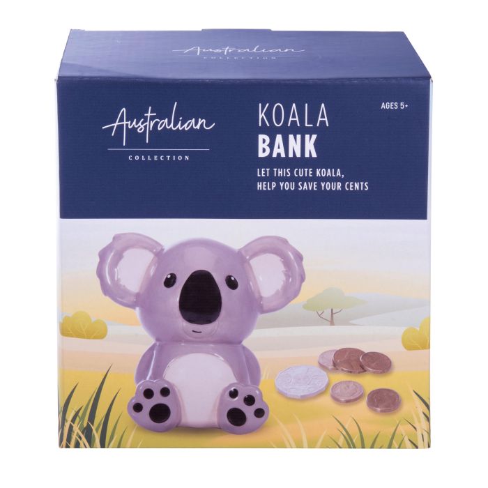 The Australian Collection Koala Money Box Grey 15.7x10.4x14.4cm