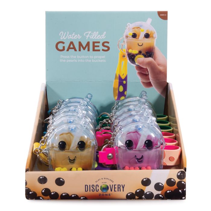 Discovery Zone Water Filled Games Keychain – Bubble Tea