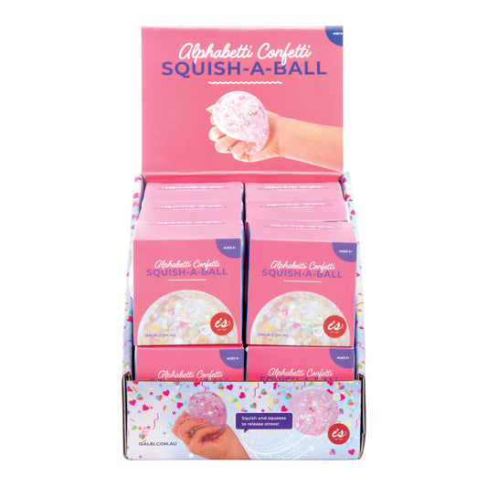 IsGift Alphabetti Confetti Squish-A-Ball Assorted 7cm