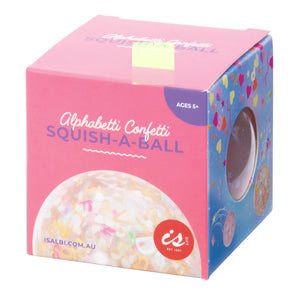 IsGift Alphabetti Confetti Squish-A-Ball Assorted 7cm