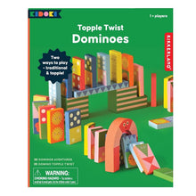 Load image into Gallery viewer, Kikkerland Kidoki Topple Twist Dominoes Multi-Coloured 14x17x6cm
