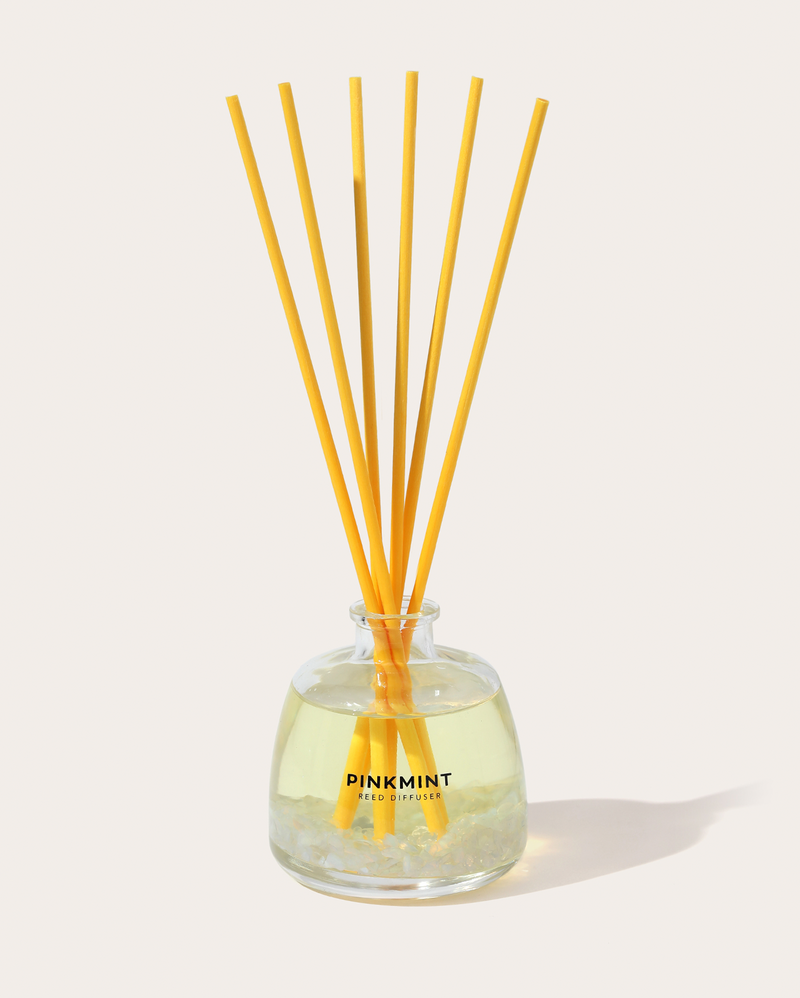 Pinkmint Candle Lemon Myrtle Reed Diffuser Crystal Infused