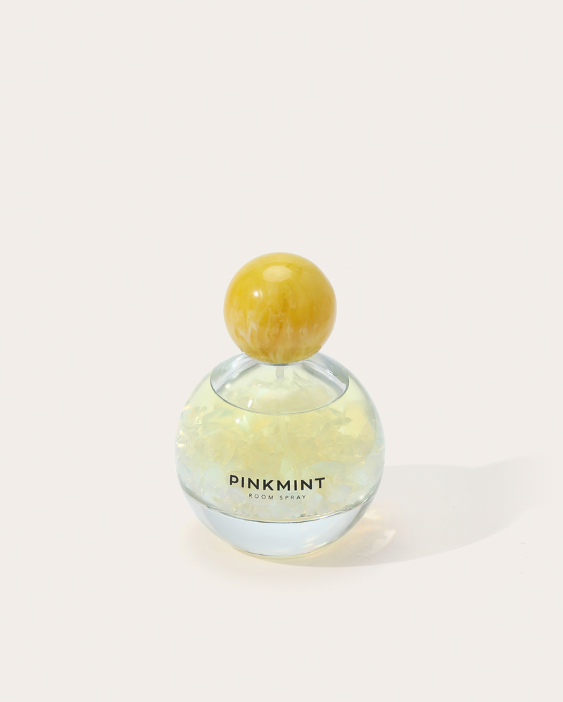 Pinkmint Candle Lemon Myrtle Room Spray Crystal Infused