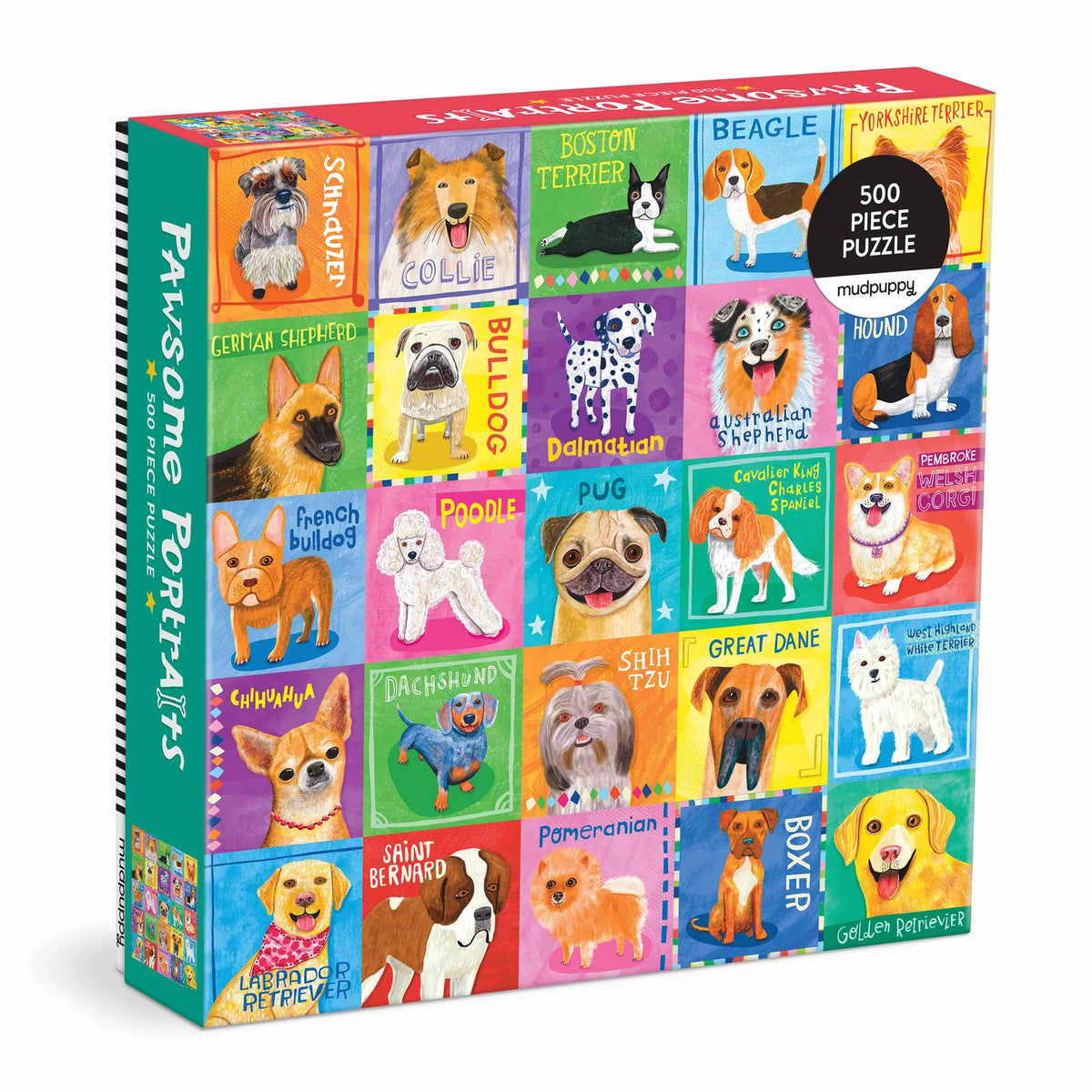Mudpuppy Pawsome Portraits Family Puzzle - 500pcs Multi-Coloured