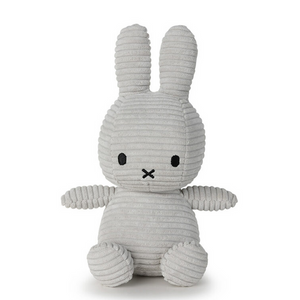 MIFFY & FRIENDS Miffy Sitting Corduroy Soft Grey (23cm)