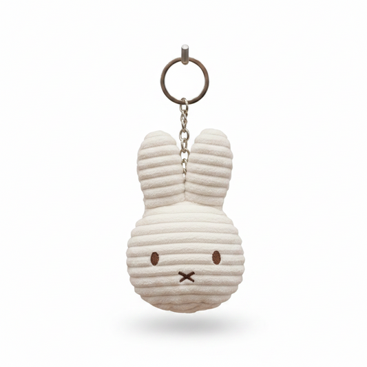 Miffy & Friends Miffy Flat Keychain (ECO) Corduroy Offwhite 10cm