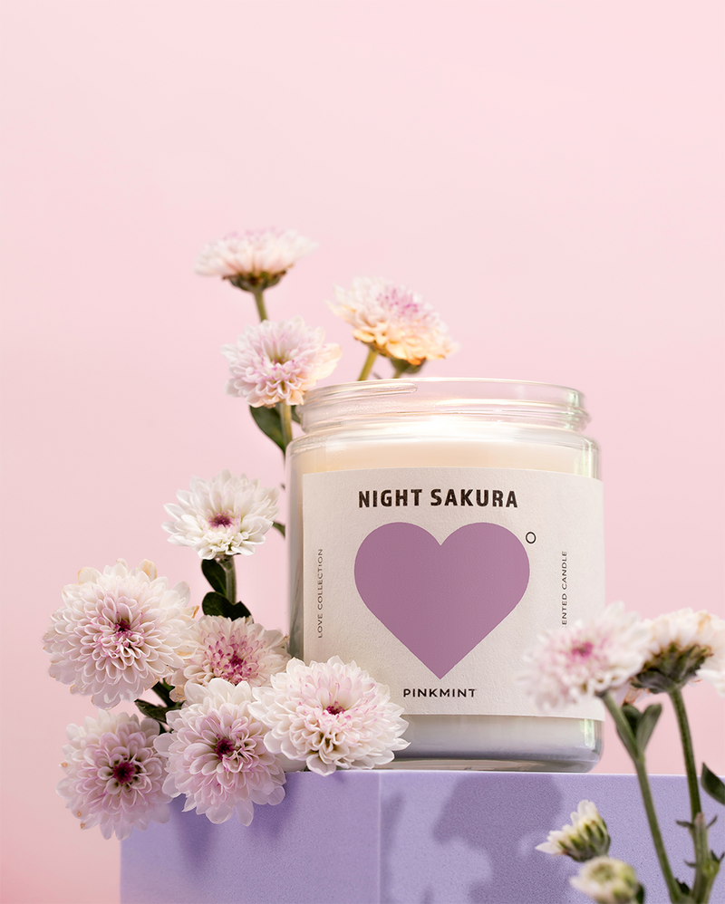 Pinkmint Candle Night Sakura Soy Candle
