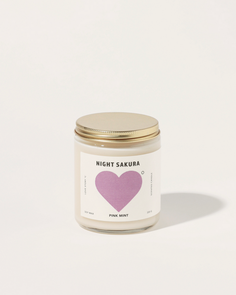 Pinkmint Candle Night Sakura Soy Candle