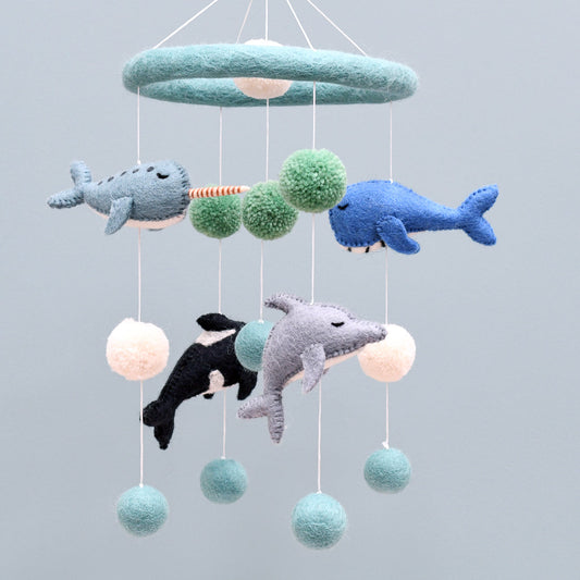 Tara Treasures - Nursery Cot Mobile - Ocean Marine Mammals
