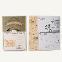 Load image into Gallery viewer, Robotime Classical 3D Wooden Owl Storage Box
