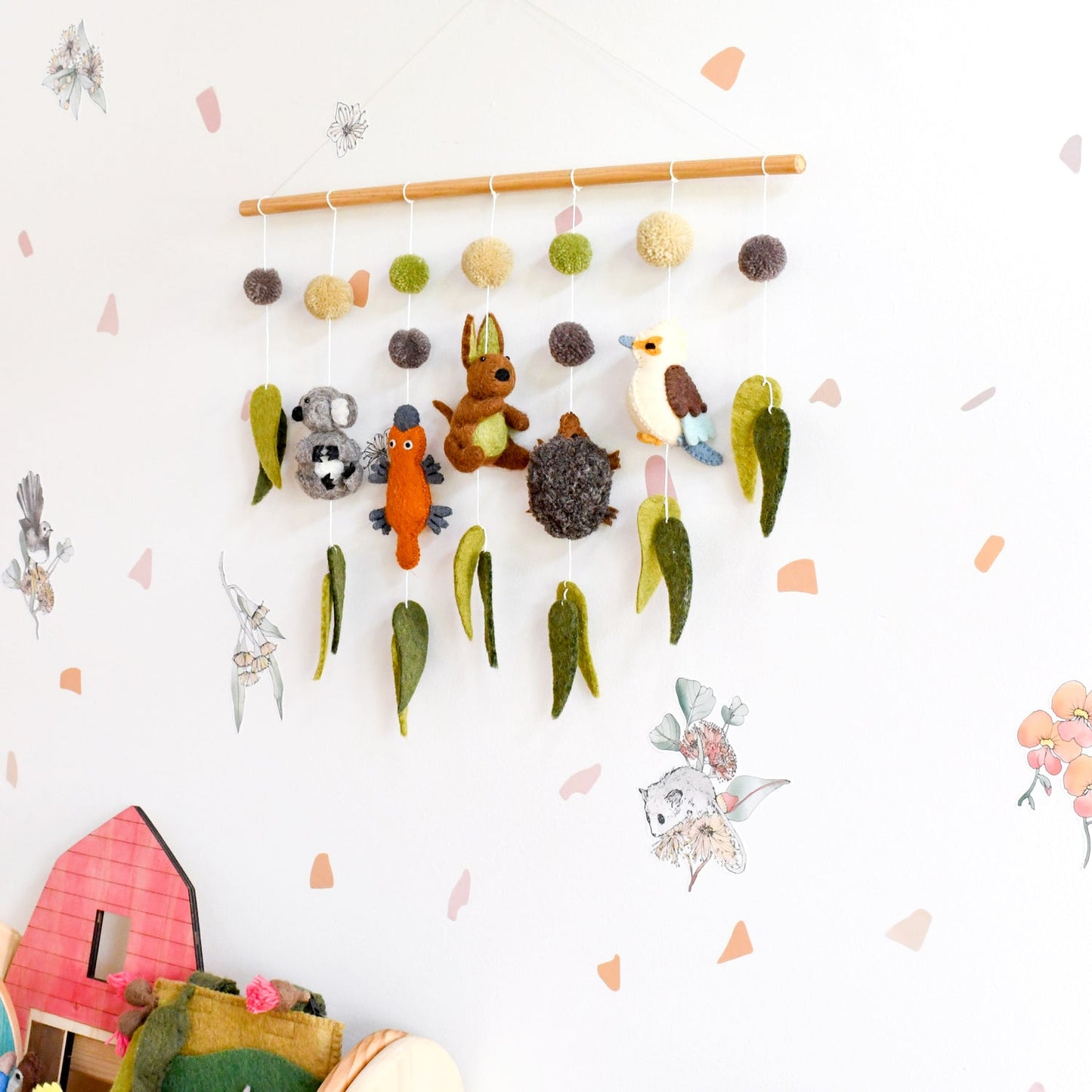 Tara Treasures Nursery Cot Mobile Hanging Australian Animals