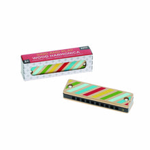 Load image into Gallery viewer, Petit Collage Sing &amp; Play Wood Harmonica (10Disp) Multi-Coloured 2.5x12.7x2.5cm
