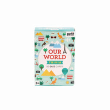 Load image into Gallery viewer, Petit Collage Trivia Card - Our World Multi-Coloured 9x5x13cm
