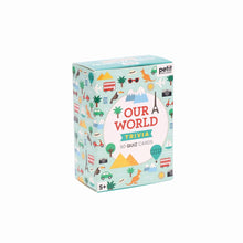 Load image into Gallery viewer, Petit Collage Trivia Card - Our World Multi-Coloured 9x5x13cm

