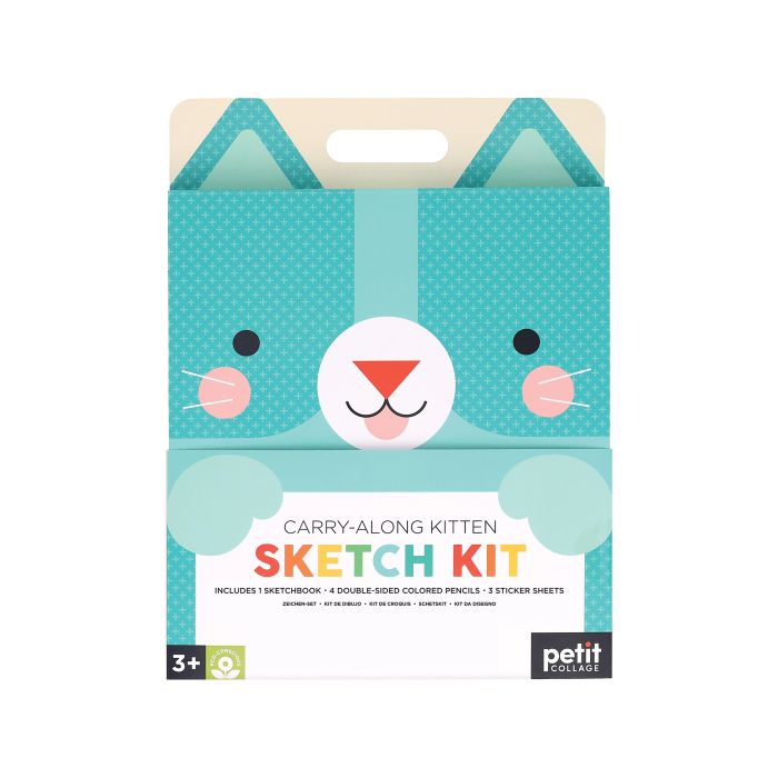 Petit Collage Carry-Along Sketch Kit-Kitten 18x2x24cm