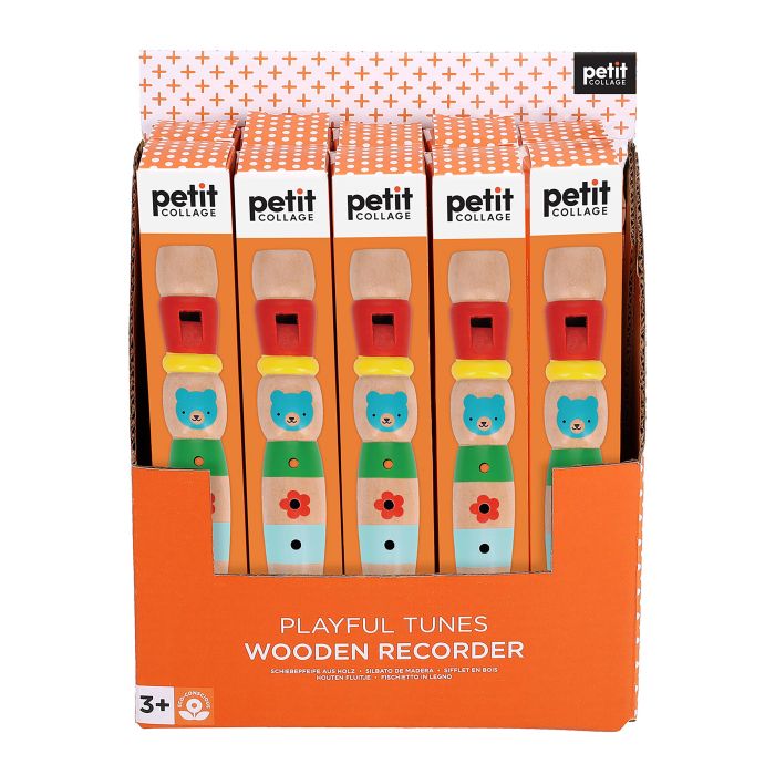 Petit Collage Playful Tunes Wooden Recorder 3x3x19cm