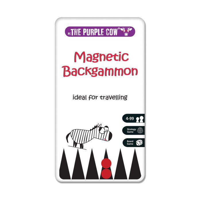 The Purple Cow Magnetic Backgammon 10.2x1x18.5cm