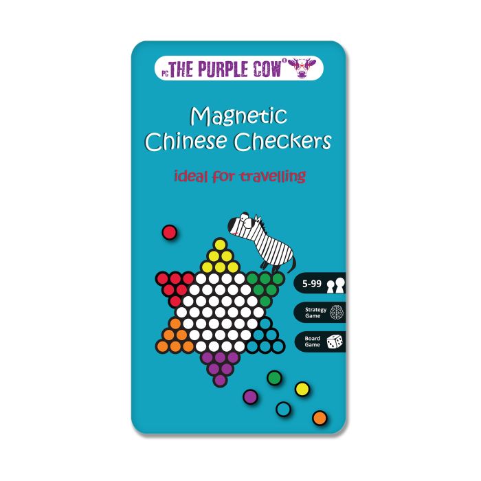 The Purple Cow Magnetic Chinese Checkers 10.2x1x18.5cm