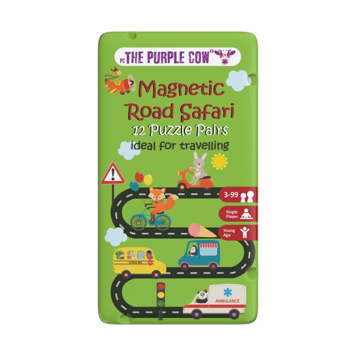 The Purple Cow Magnetic Road Safari 10.2x1x18.5cm