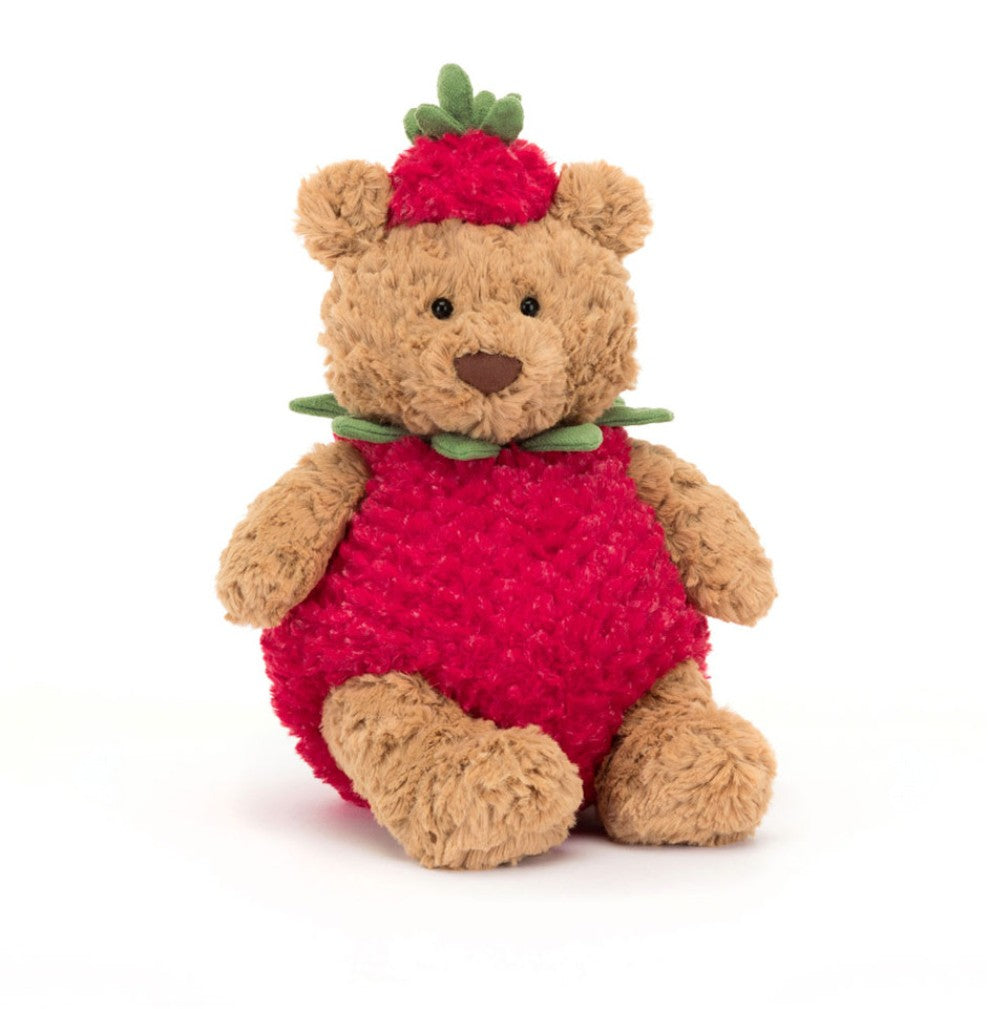 Jellycat Bartholomew Bear Strawberry 26cm