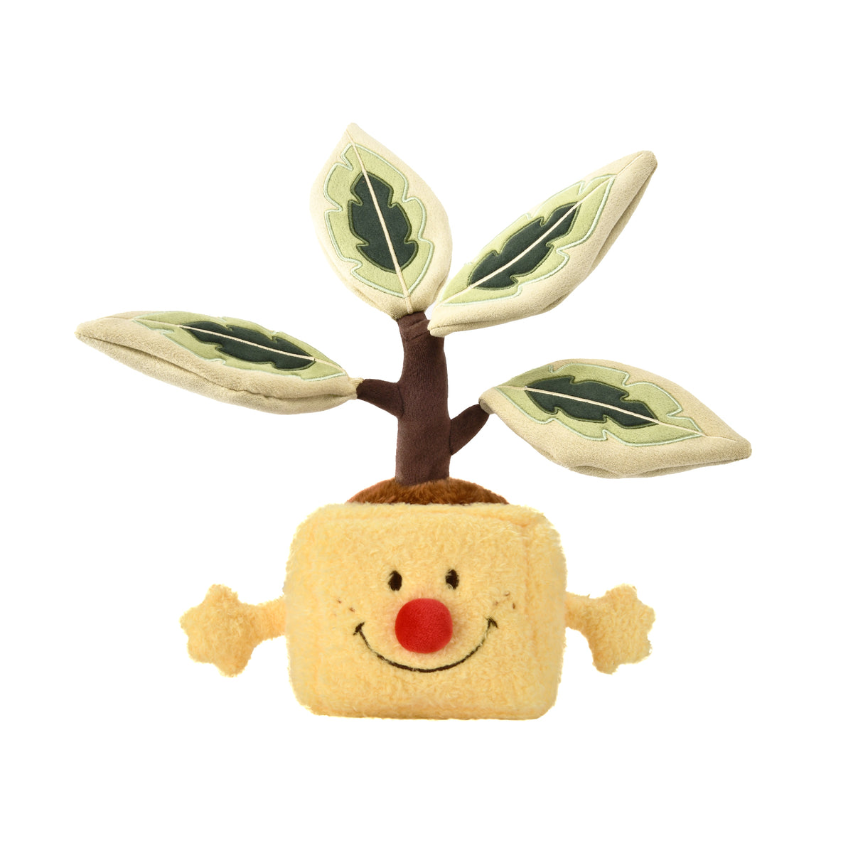 PlushWoods Rubber Plant Plant Plush With Pot 25cm