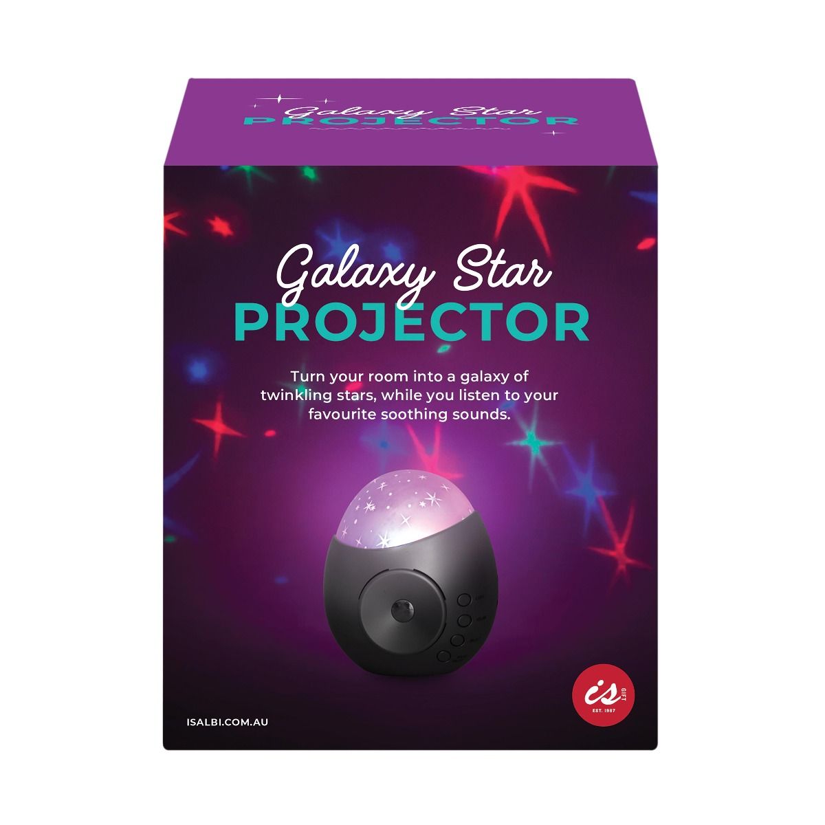 IS GIFT GALAXY STAR PROJECTOR & SOUND MACHINE - SILVER (MIN 4) SILVER 12X11.6X14.1CM