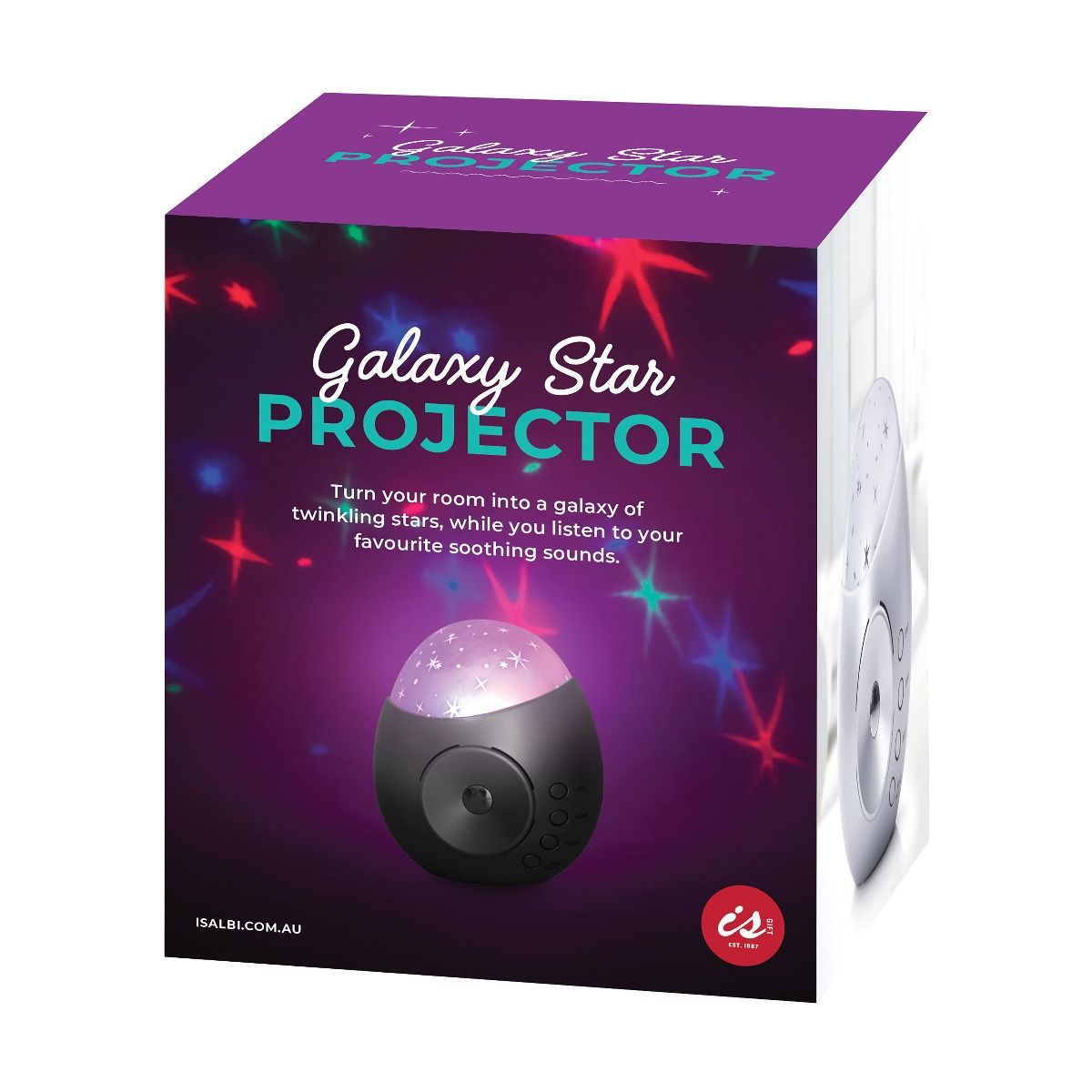 IS GIFT GALAXY STAR PROJECTOR & SOUND MACHINE - SILVER (MIN 4) SILVER 12X11.6X14.1CM