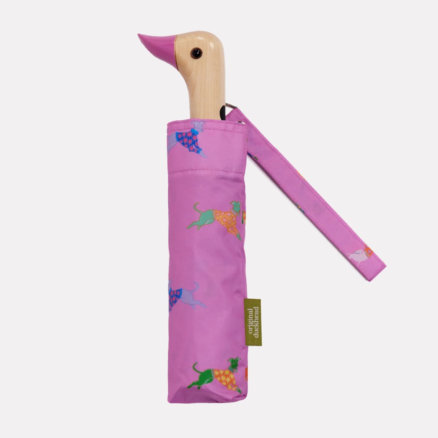 Original Duck Head Duck Umbrella Compact - Dogs in Pink Multi-Coloured