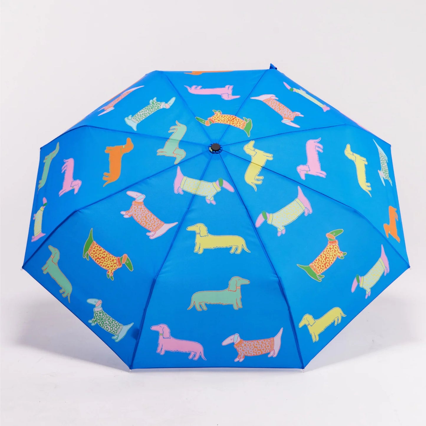 Original DuckHead Duck Umbrella Compact - Dogs in Blue Multi-Coloured