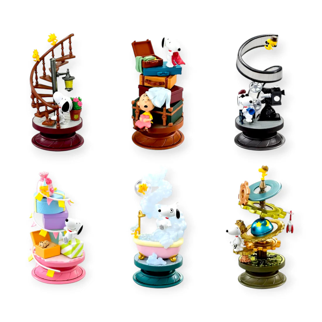 Re-Ment Peanuts Snoopy Spiral Diorama Collection Blind Box Figurines