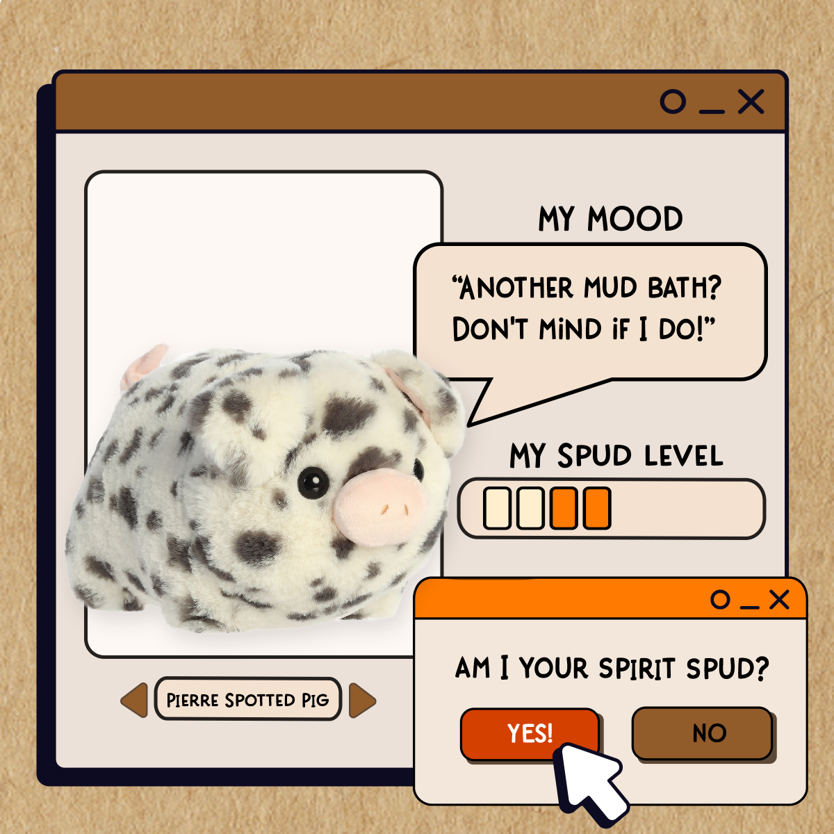 Spudster Pierre Spotted Pig 25cm