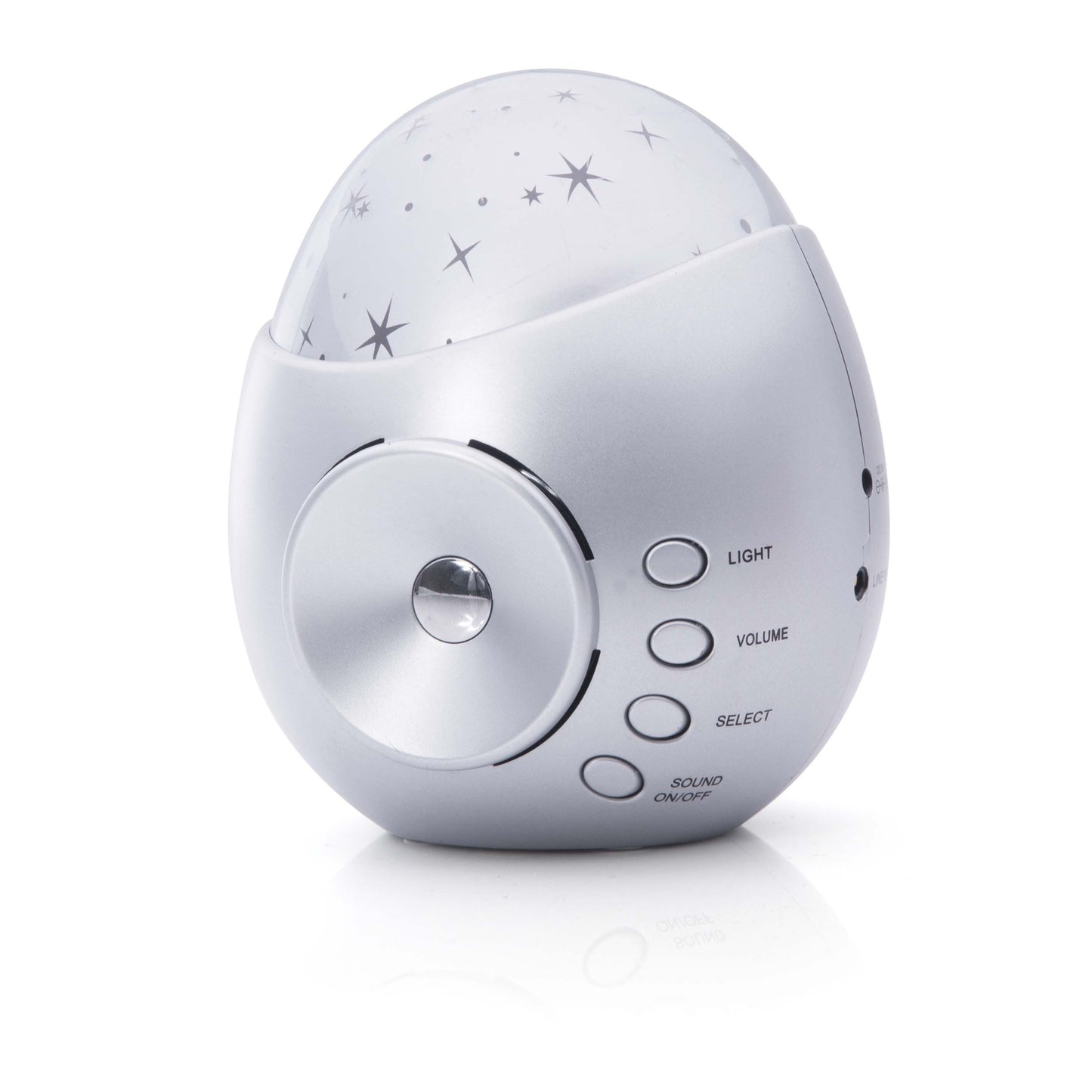 IS GIFT GALAXY STAR PROJECTOR & SOUND MACHINE - SILVER (MIN 4) SILVER 12X11.6X14.1CM