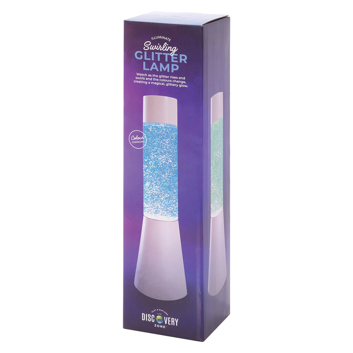 Discovery Zone Glitter Lamp White