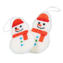 Load image into Gallery viewer, Kikkerland Snowman Scrub Sponge 2pcs Set 10x4x14cm
