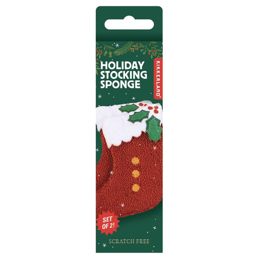 Kikkerland Stocking Scrub Sponge 2pcs Set 10x4x14cm