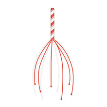 Load image into Gallery viewer, Kikkerland Candy Cane Head Massager Black 7x7x25cm
