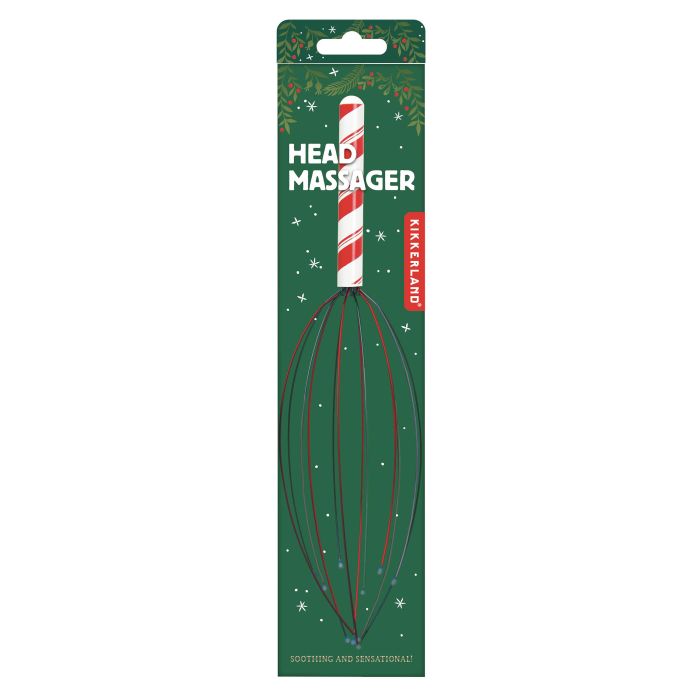 Kikkerland Candy Cane Head Massager Black 7x7x25cm