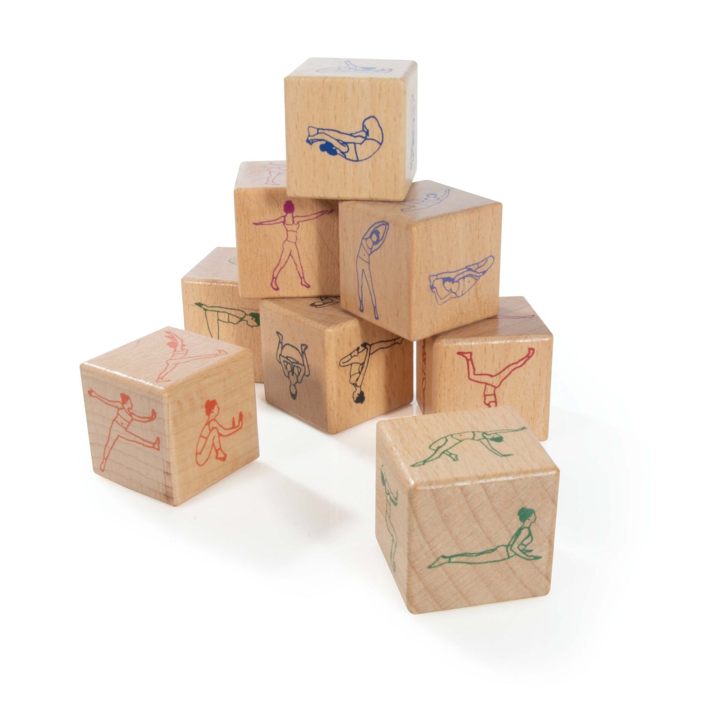 IsGift Wooden Yoga Dice Set