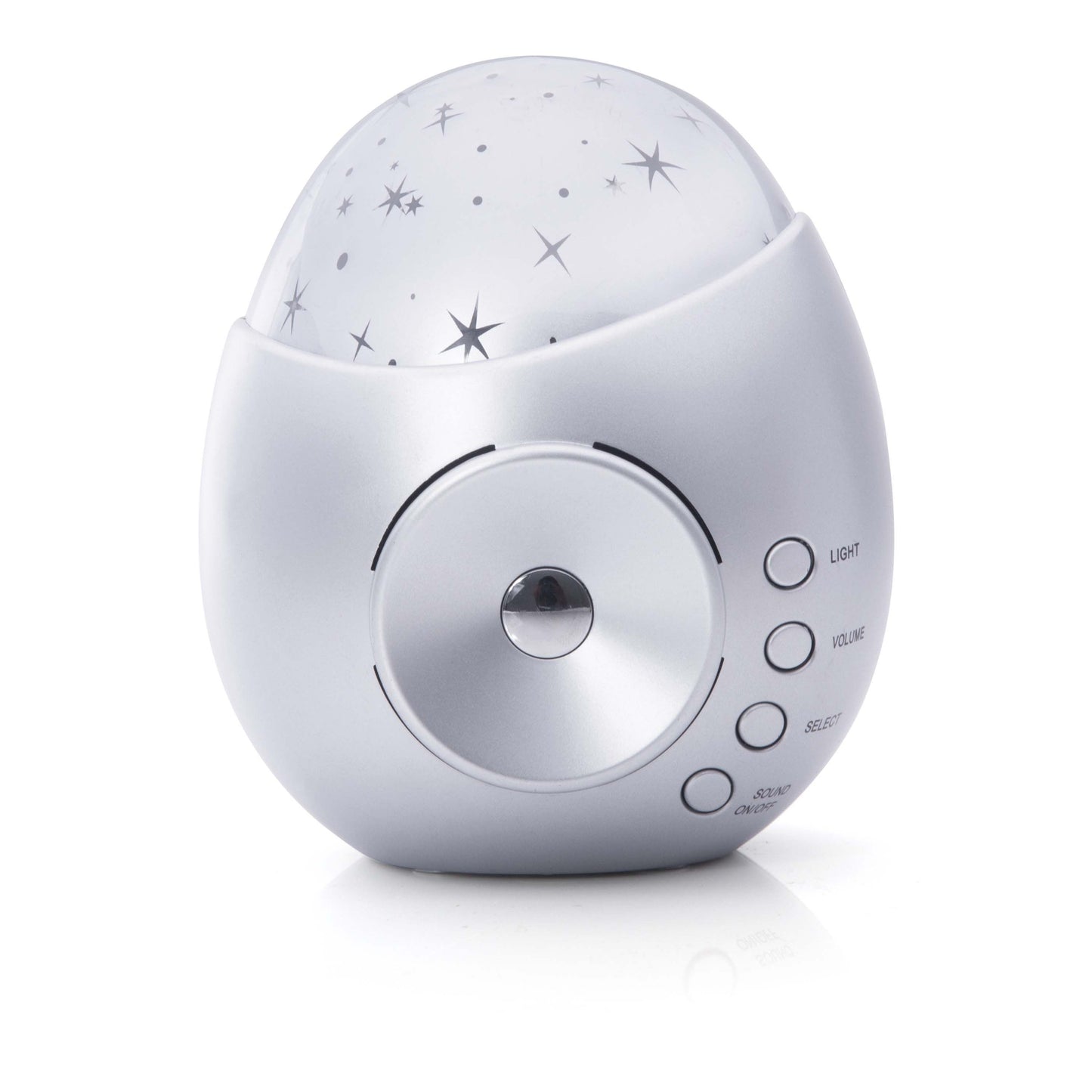 IS GIFT GALAXY STAR PROJECTOR & SOUND MACHINE - SILVER (MIN 4) SILVER 12X11.6X14.1CM