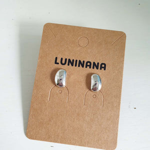 Luninana Earrings - Silver Bean Stone Earrings XX032