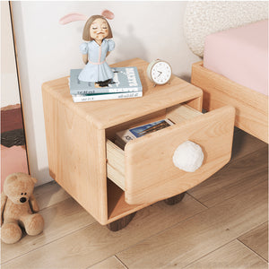 Aesthetik Kids - Wooden Bunny Tail Inspired Bed Side Table