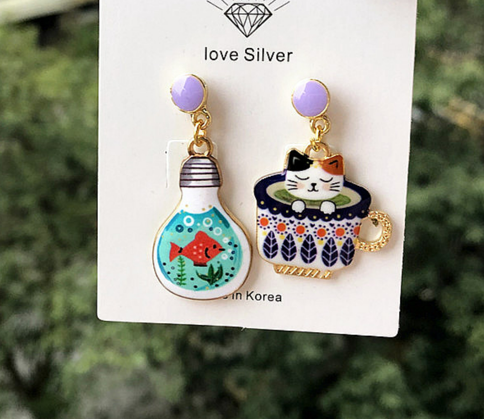 Luninana Earrings - Happy Cat Earrings - Calico XJ003