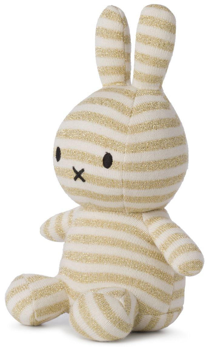 Miffy & Friends Miffy Organic Cotton Sparkle Stripe Cream 23cm