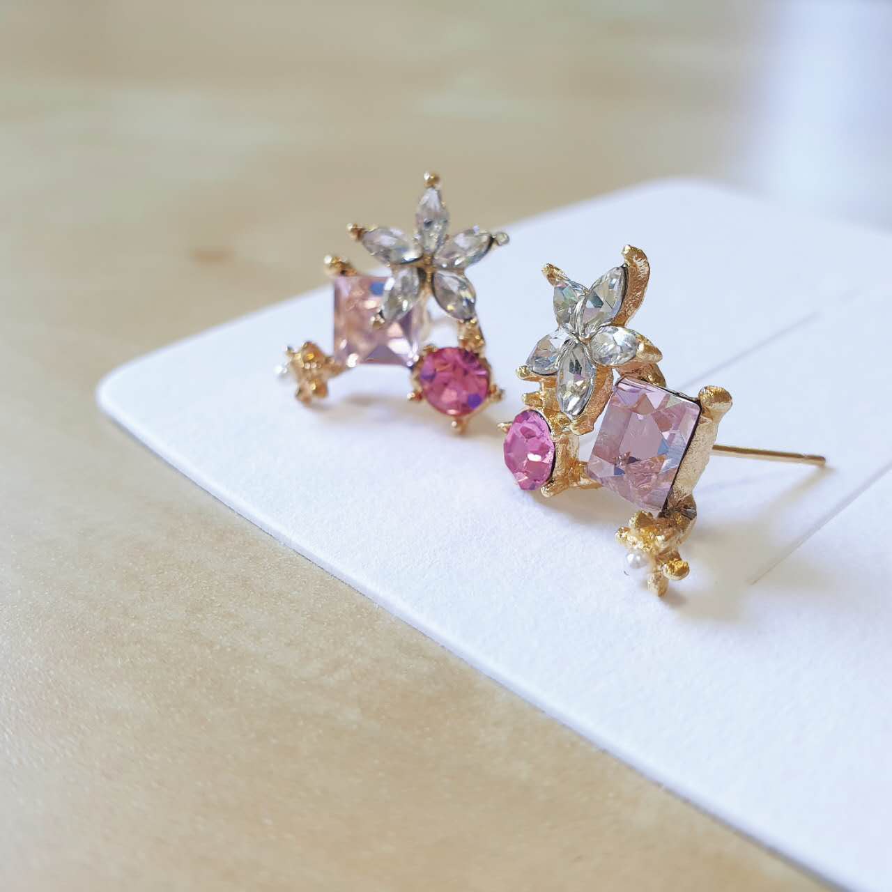 Luninana Earrings - Pink Flower Earrings YX006